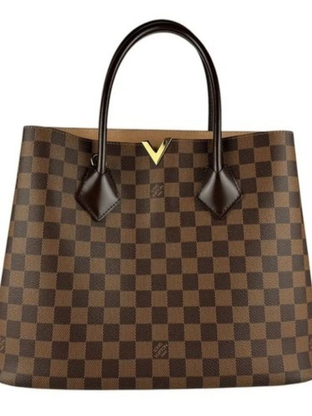 Auth LOUIS VUITTON Damier Ebene Kensington Handbag Brown N41435 - z9189